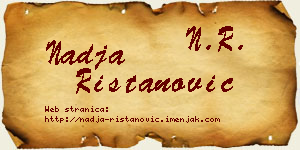Nadja Ristanović vizit kartica